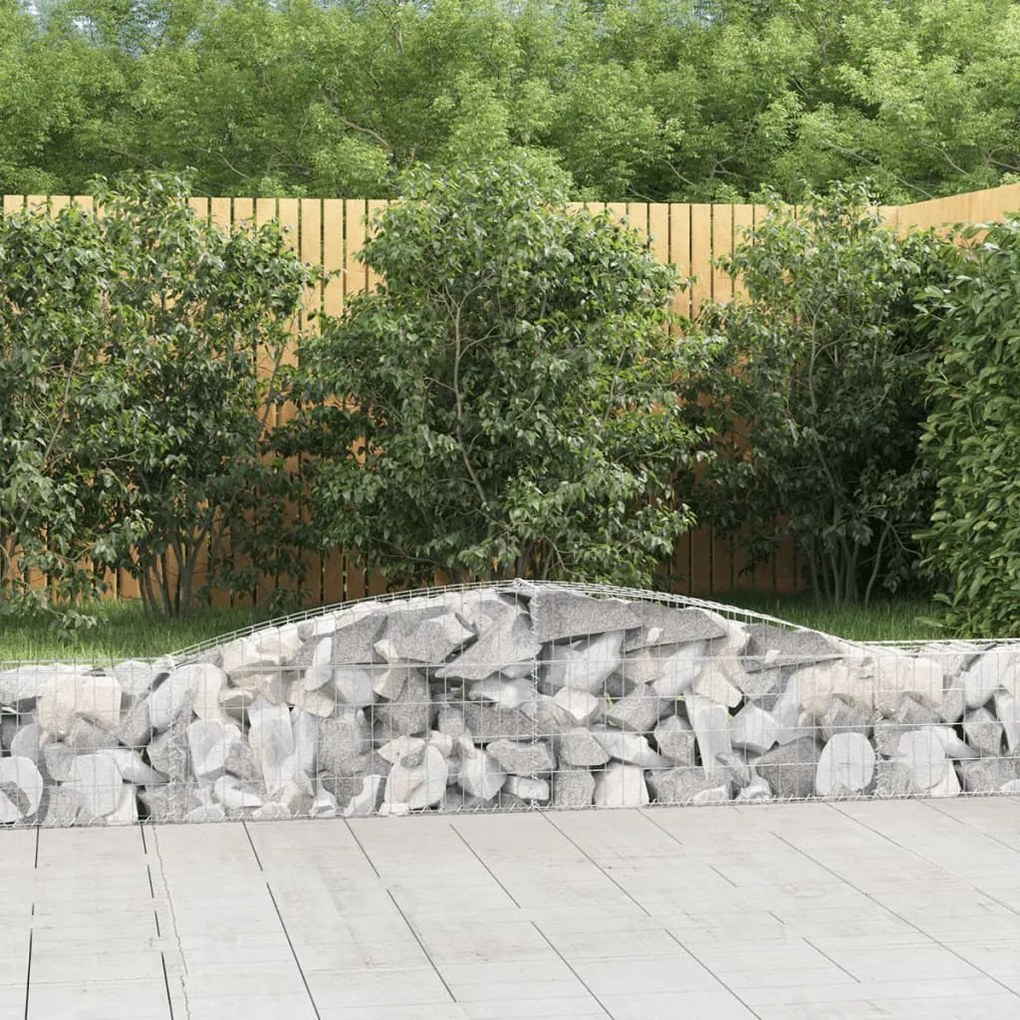 Cesti Gabbioni Ad Arco 10 Pz 400x30x40/60 Cm Ferro Zincato /