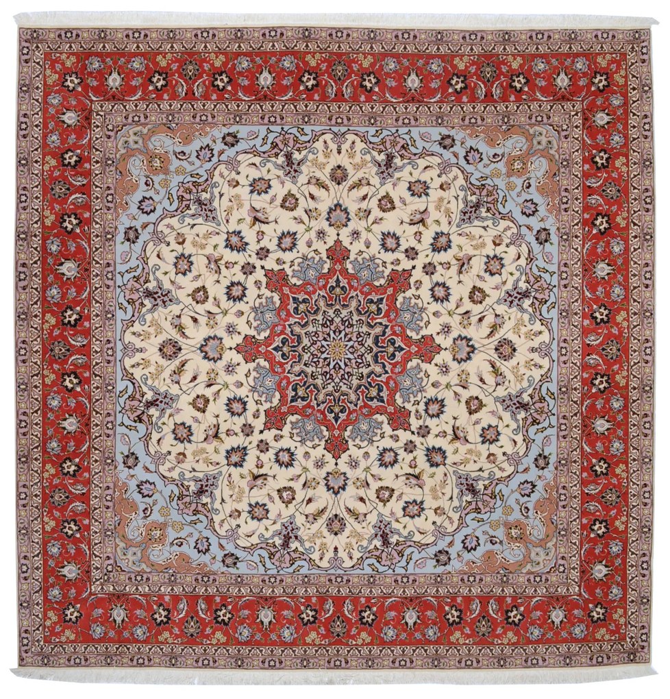 Tabriz Tappeto persiano 250x250 Beige (Iran) Annodato A Mano