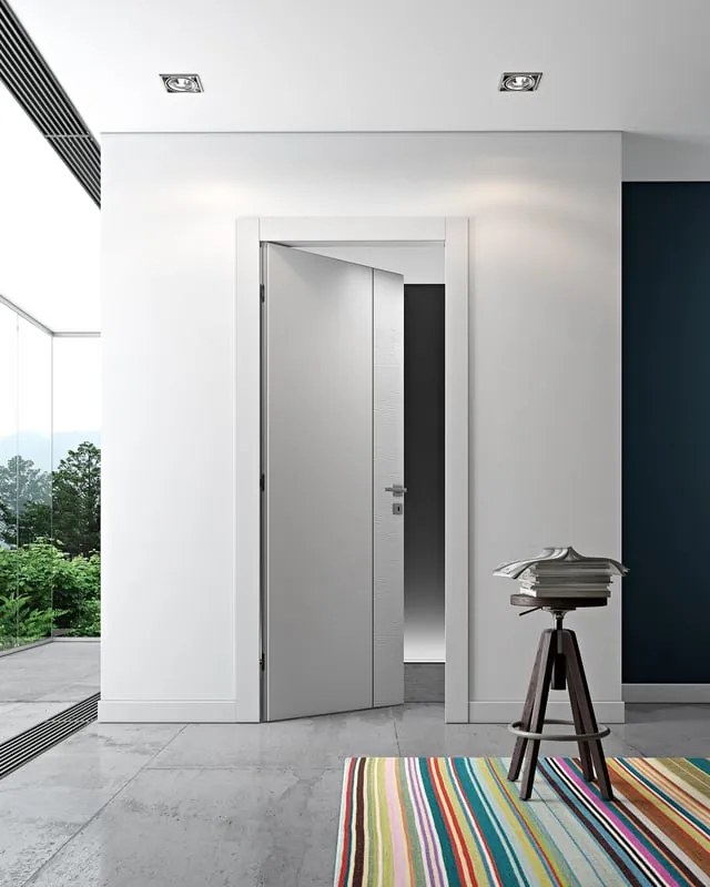 Porta battente inversa Incanto V bianco latte L 60 x H 210 cm sinistra