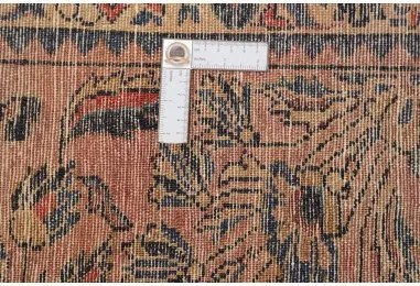Antik Medaglione Floreale Rosso Antico Blu Scuro 165x195 Cm