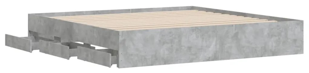 Giroletto cassetti grigio cemento 200x200 cm legno multistrato