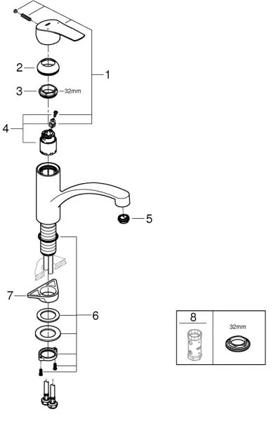 GROHE 30530002 - Miscelatore per cucina START cromo lucido