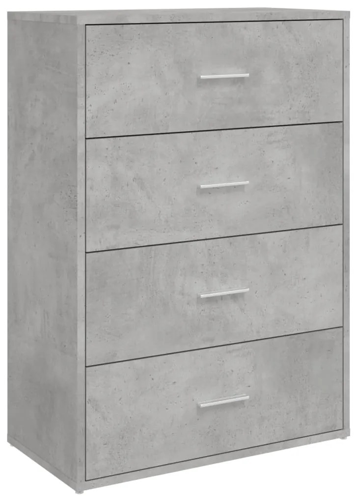 Credenze 2 pz grigio cemento 60x31x84 cm in legno multistrato