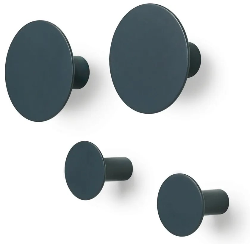 Set di 4 ganci da parete grigio scuro Ponto - Blomus