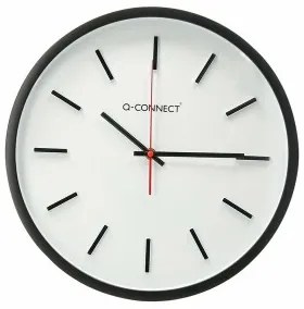 Orologio da Parete Q-Connect KF16951 Ø 34,4 cm Bianco/Nero Plastica