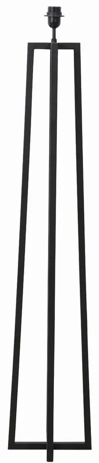Lampada da terra con piedistallo nero opaco 130 cm Miley - Light &amp; Living