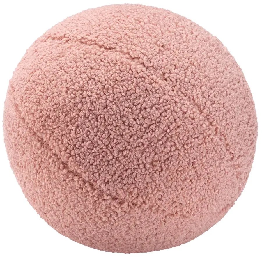 Cuscino per divano da bambini rosa con rivestimento in bouclé Ball – Wigiwama