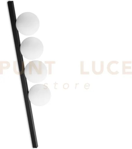 Binomio lampadario a soffitto 4 luci attacco g9 nero