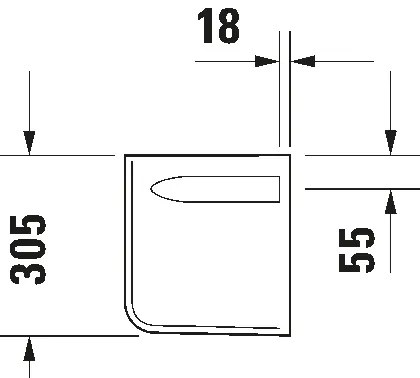 Duravit 8571800002 - Copertura per sifone D-CODE 30x26,8 cm ceramica/bianco lucido