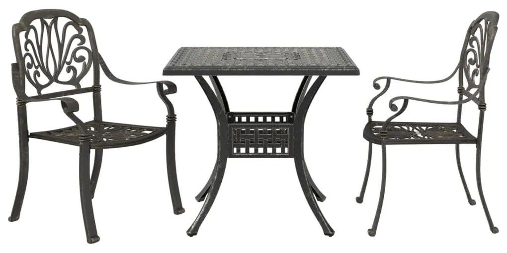 Set Da Bistrò 3 Pz Bronzo İn Alluminio Pressofuso /