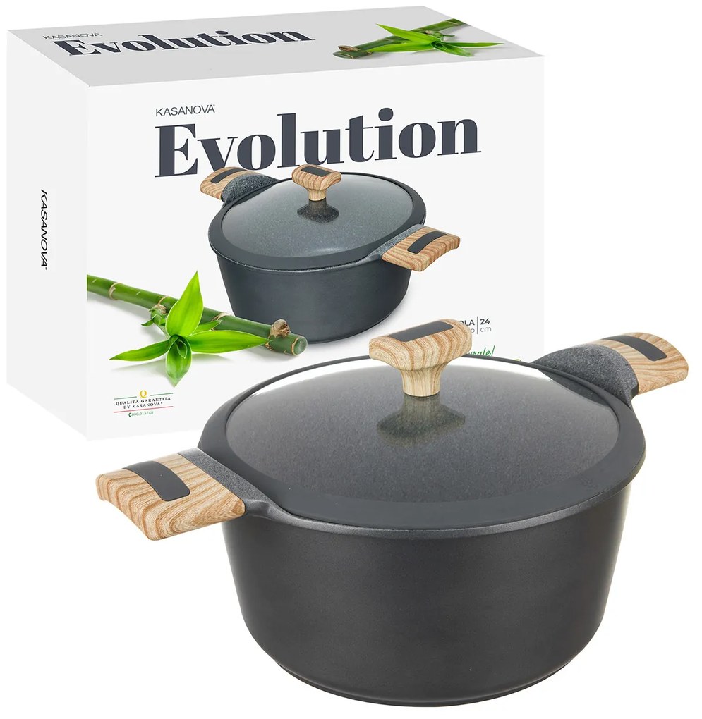 Casseruola 24 cm con coperchio Evolution