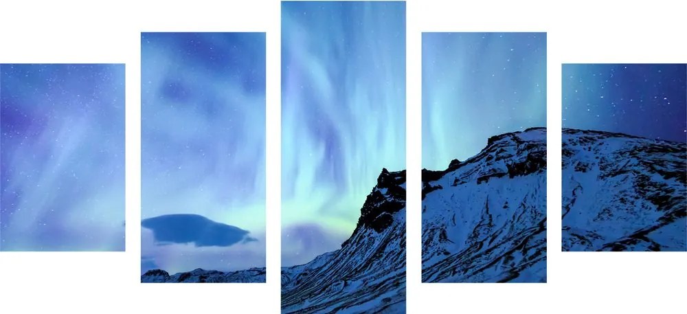 Quadri 5 pezzi – Luce polare nordica