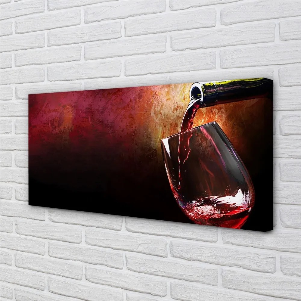 Quadro su tela Vino rosso 100x50 cm