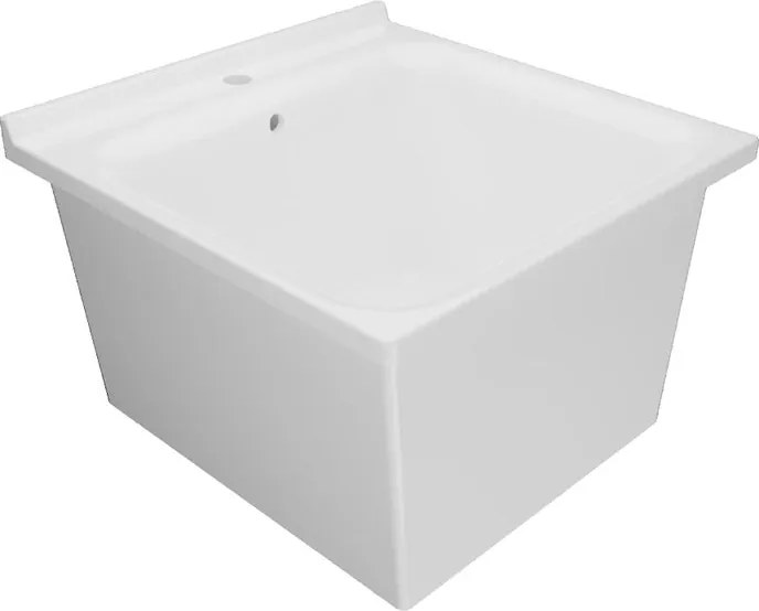 Lavatoio per bucato in ceramica bianco COLAVENE Large L 60 x P 34 x Sp 60 cm da interno