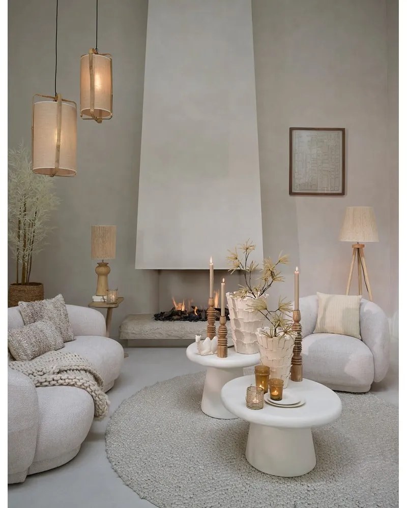 Tavolino rotondo bianco ø 60 cm Kulona - Light &amp; Living