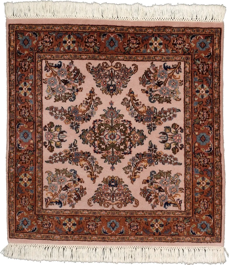 Bidjar Tappeto 90 x 90 Beige (Indian) Annodato A Mano