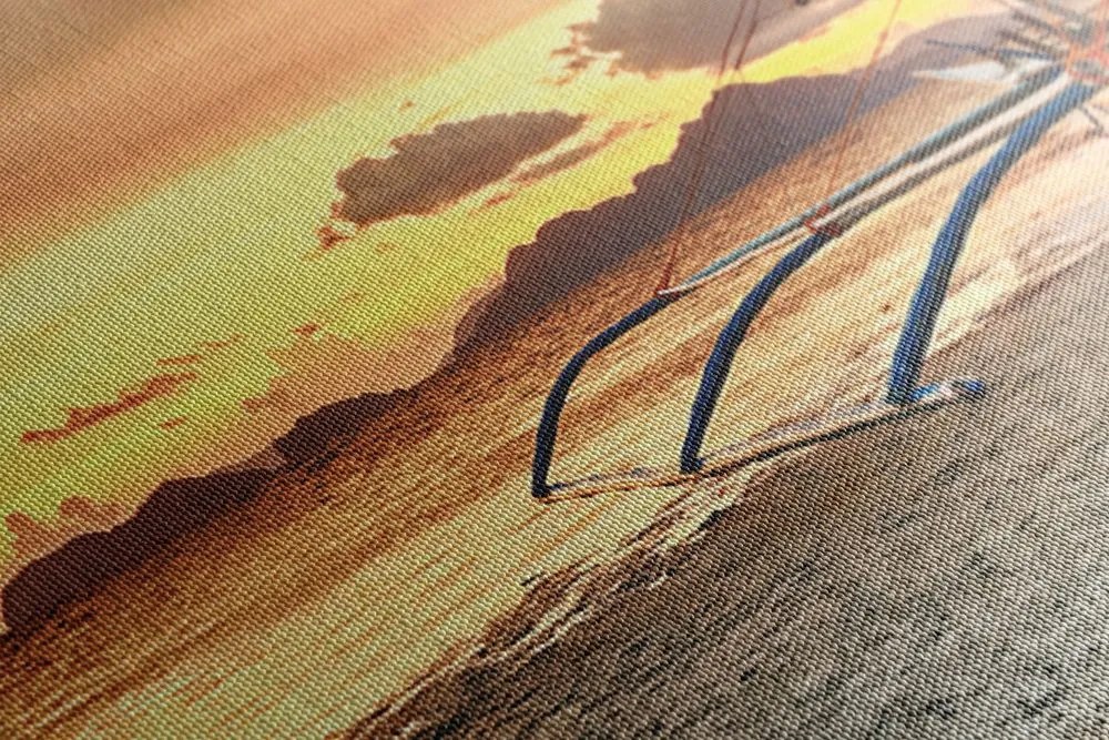 Stampa su tela – Barche al tramonto