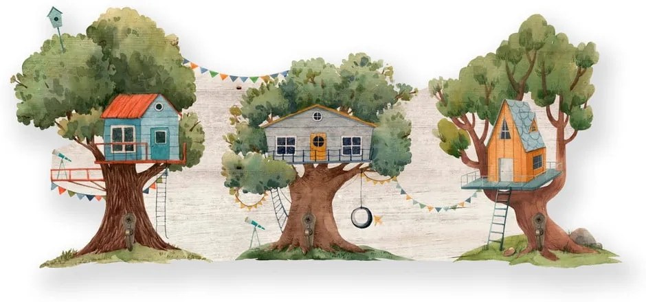 Appendiabiti verde per bambini Tree House - Little Nice Things
