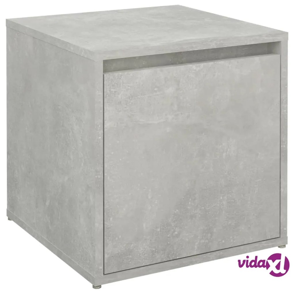 vidaXL Cassetto Contenitore Grigio Cemento 40,5x40x40 cm in Legno