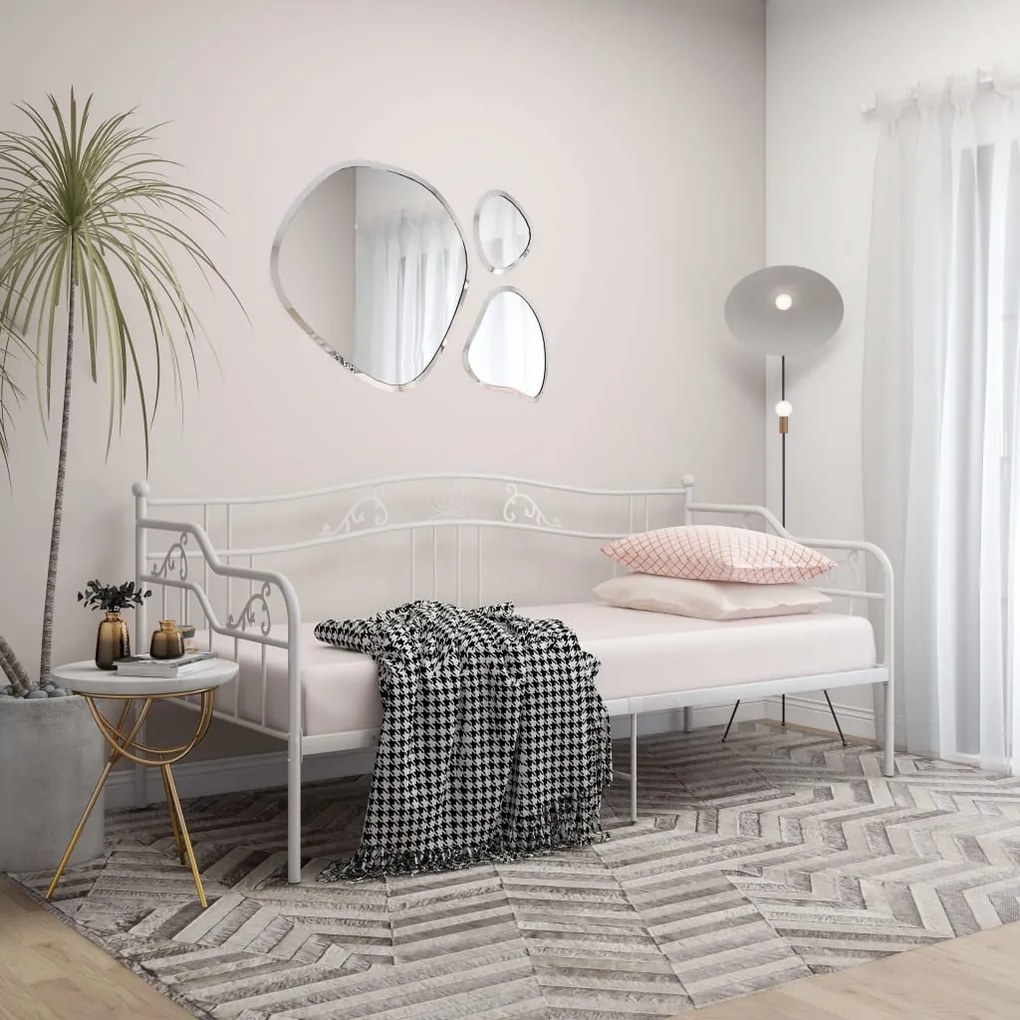 Telaio divano letto bianco in metallo 90x200 cm