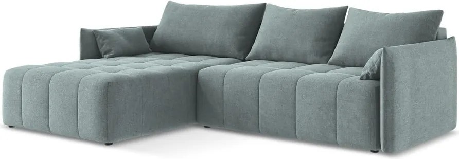 Divano angolare blu allungabile/con contenitore (con penisola a sinistra/con chaise lounge) Moku – Makamii