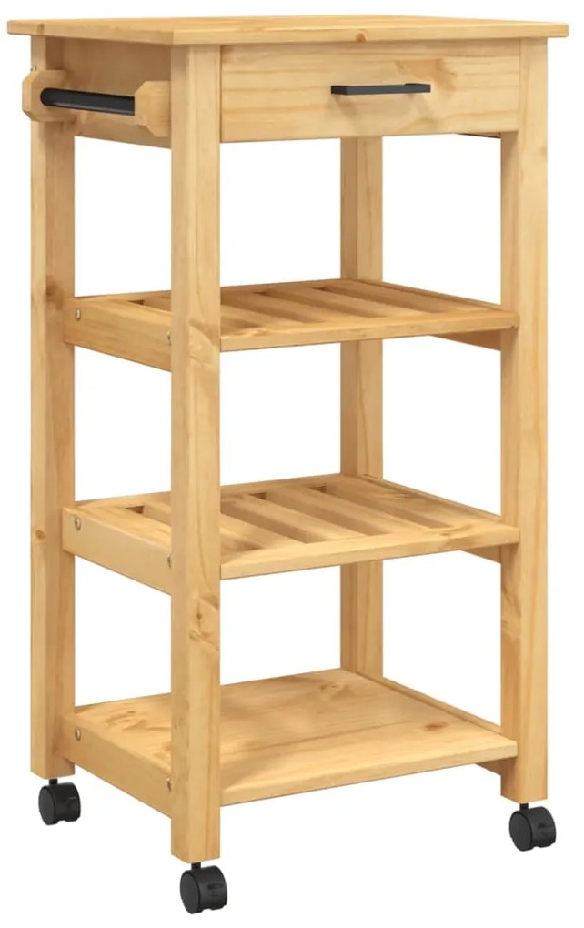 Carrello da cucina monza 48x40x90 cm in legno massello di pino