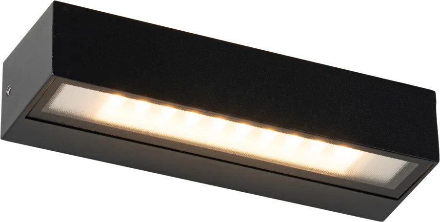 Lampada da parete moderna nera con LED IP65 - Steph