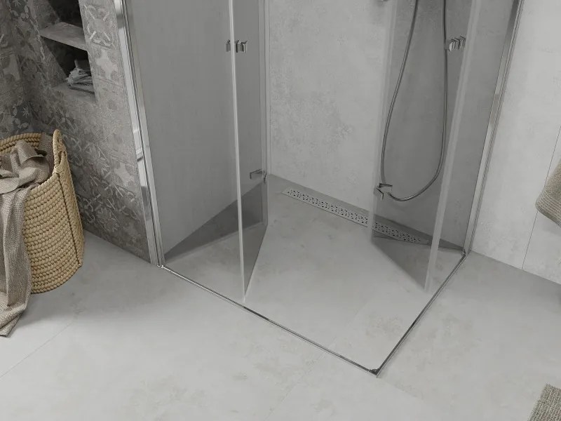 Mexen Lima Duo cabina doccia pieghevole 100 x 80 cm, trasparente, cromo - 856-100-080-02-00