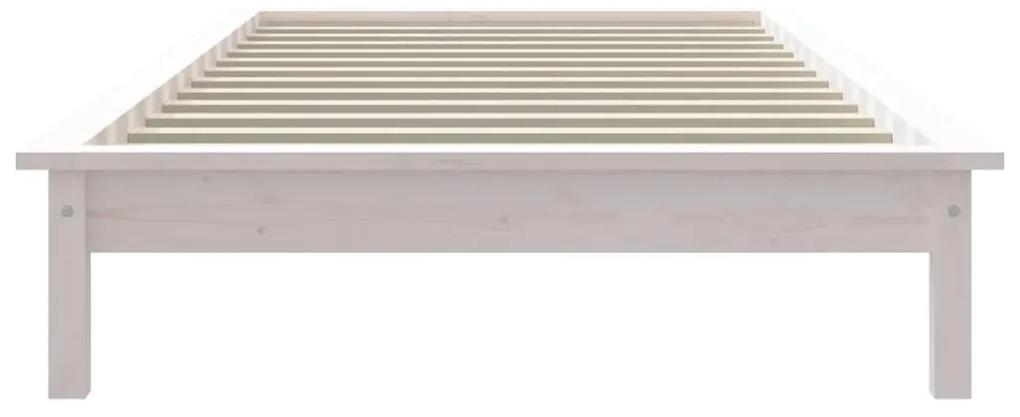 Giroletto bianco 90x190 cm in legno massello di pino 3ft single