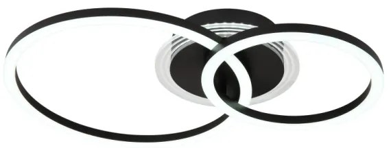 Globo 48039-30 - Lampada LED da soffitto LORETTA LED/30W/230V Ø33x50 cm nera