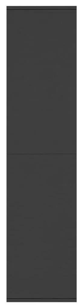 Libreria/credenza nera 66x30x130 cm in truciolato