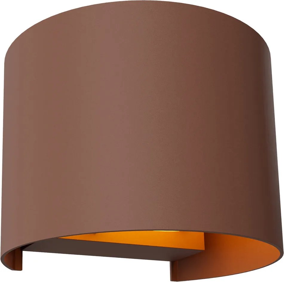 Applique LED 12W Bidirezione Curvo IP65 CCT con LED OSRAM - Corten