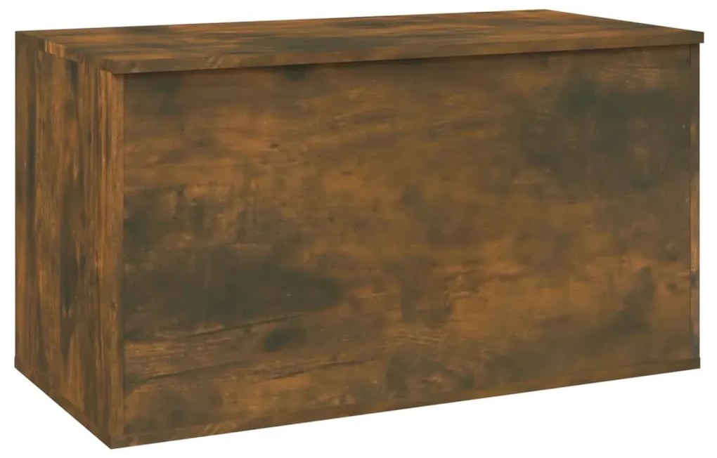 Cassapanca rovere fumo 84x42x46 cm in legno ingegnerizzato