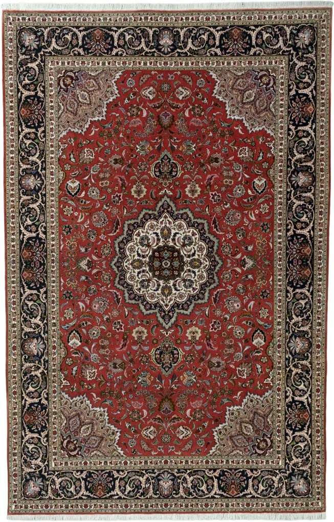 Tabriz Tappeto persiano 210x320 Rosso (Iran) Annodato A Mano