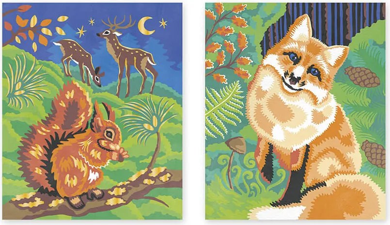 Atelier per bambini maxi - Pittura con i numeri - Animali della foresta