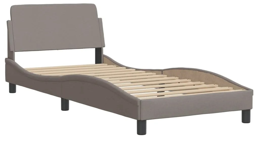 Letto con materasso tortora 80x200 cm in tessuto