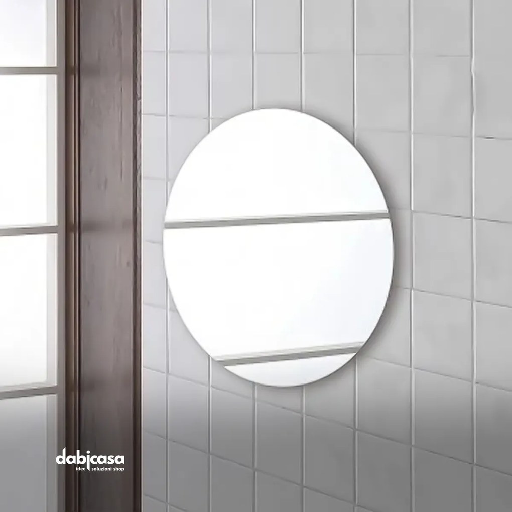 Specchio Tondo Con Diametro Di 50 Cm Filo Lucido