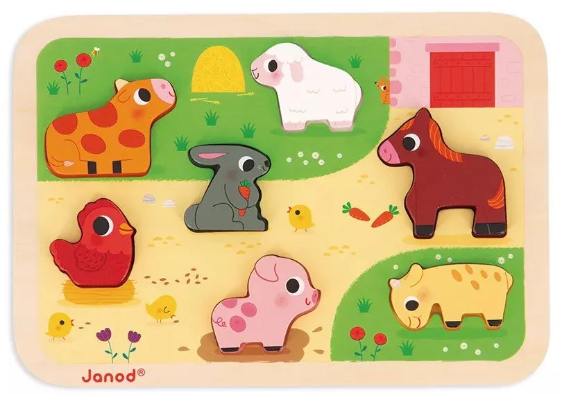 Puzzle a incastro 3D - Animali della fattoria
