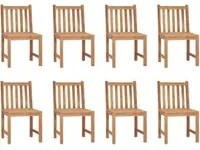 Sedie da Giardino 8 pz in Legno Massello di Teak 3073087