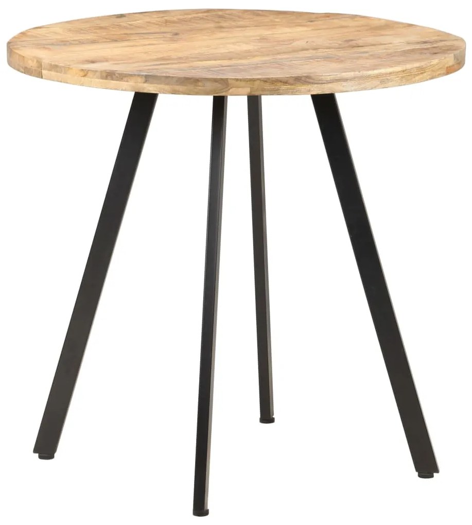Tavolo Da Pranzo 80 Cm İn Legno Di Mango Grezzo /