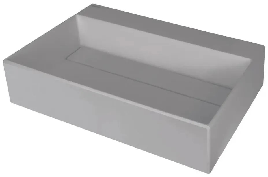 Deante CQR_SU6M - Lavabo da appoggio CORREO 40x60 cm granito/grigio metallico