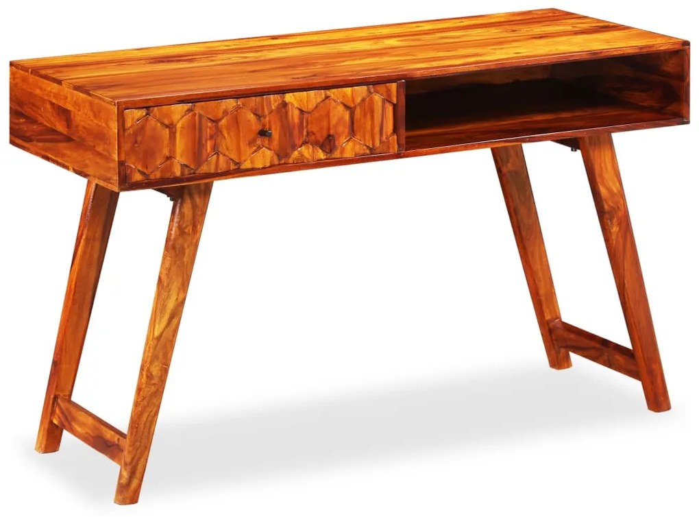 Scrittoio in legno massello di sheesham 118x50x76 cm