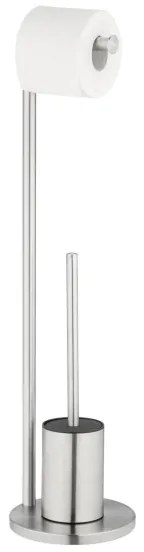 WENKO 25676100 - Set WC FERLA 18x69,5 cm acciaio inossidabile/satinato