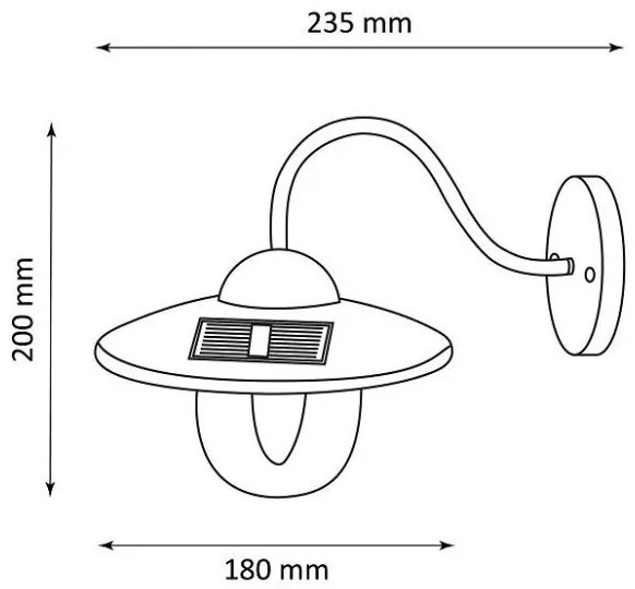 Applique a LED solare LED/0,5W/1,2V IP44 bianco