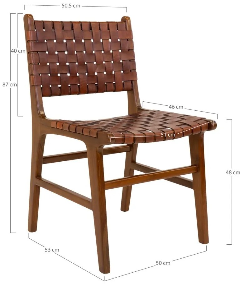 Set di 2 sedie da pranzo in teak marrone Perugia - House Nordic