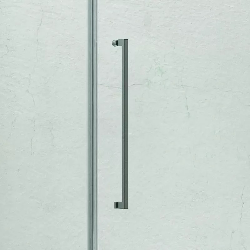Box doccia 70x70 anta battente e vetro fisso anticalcare 8mm KT5000 - KAMALU