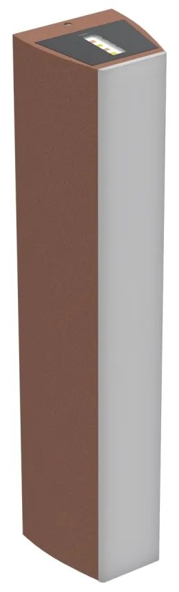 Applique Bidirezionale Corten 12W CCT, IP65 da esterno - Serie FILO Colore Bianco Variabile CCT
