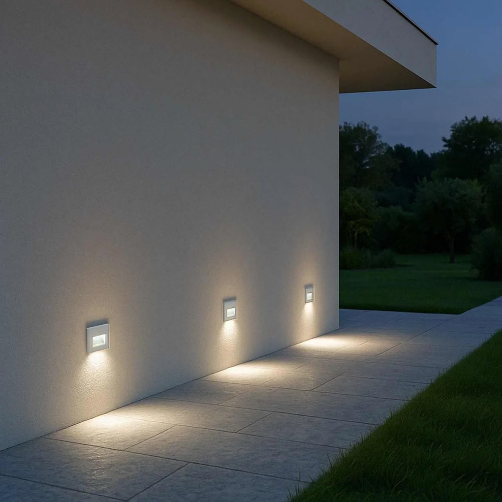 Segnapasso LED per scatola 503 3.5W IP65 Luce Asimmetrica Colore Bianco Naturale 4.200K