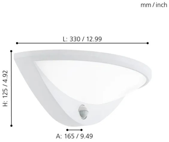 Eglo 97311 - Lampada LED da esterno con sensore BELCREDA LED/9,3W/230V IP44