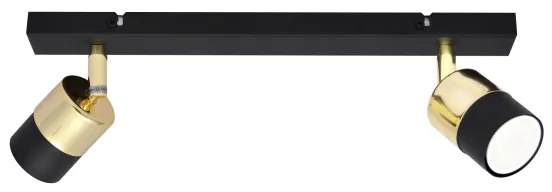 Faretto LED TUBSSON 2xGU10/4,8W/230V nero/oro